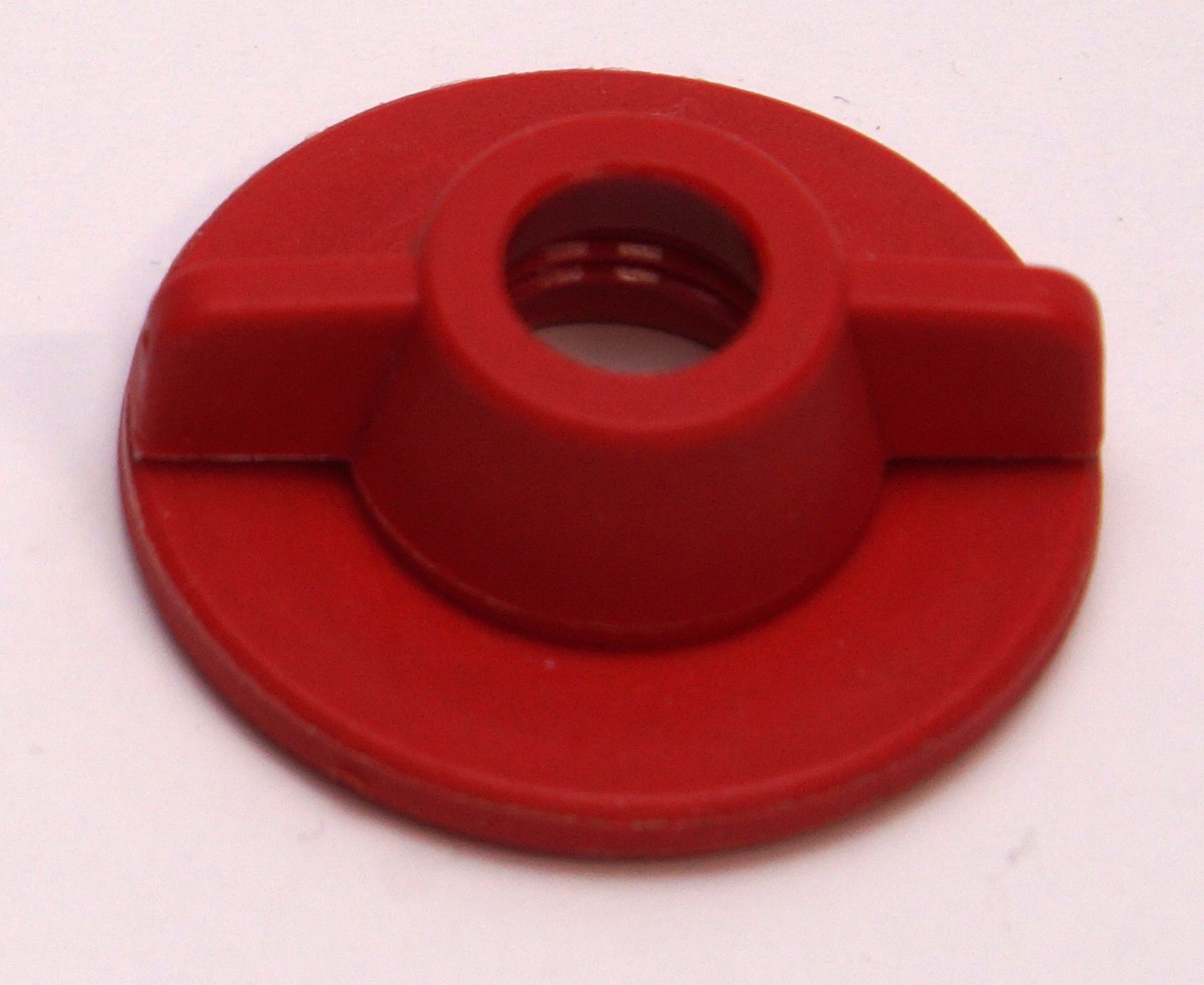 Nabenmutter mit Scheibe - rot